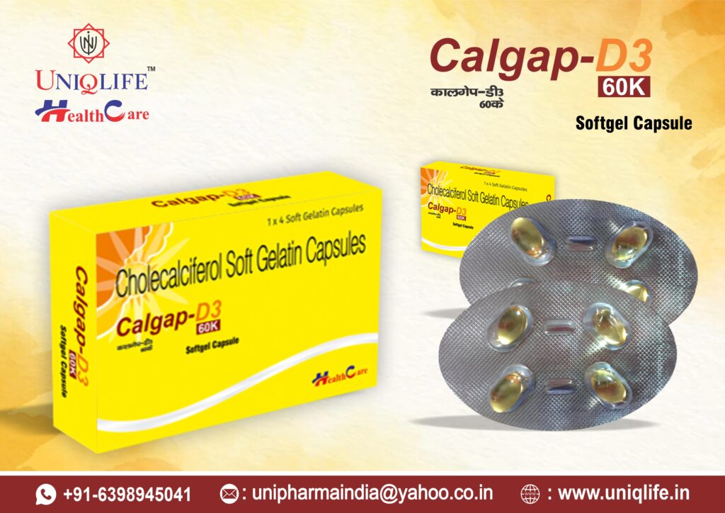 CalgapD3 soft gel Cap Uniqlife BioSciences Pvt. Ltd